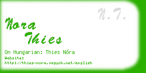 nora thies business card